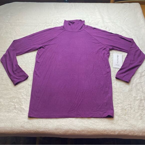 Athleta Purple Cold Shoulder Turtleneck New With Tags Size Medium - Picture 1 of 13